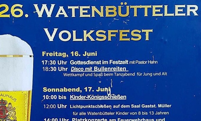 Vom 16. bis 18. Juni findet in Watenbüttel das Volksfest statt. Foto: Kadereit