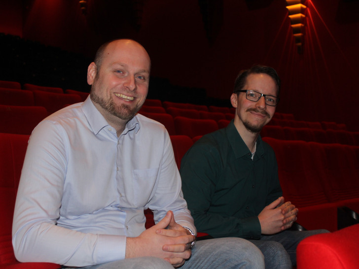 Timo Degendorfer und Timo Ziesmann leiten ab sofort das CineStar Wolfenbüttel. Foto: Anke Donner 