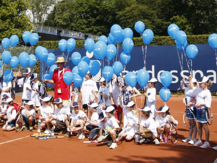 Beim Sport Thieme Kids Day konnten sich die kleinen Tennis-Talente zeigen. Foto: Siegfried Nickel
