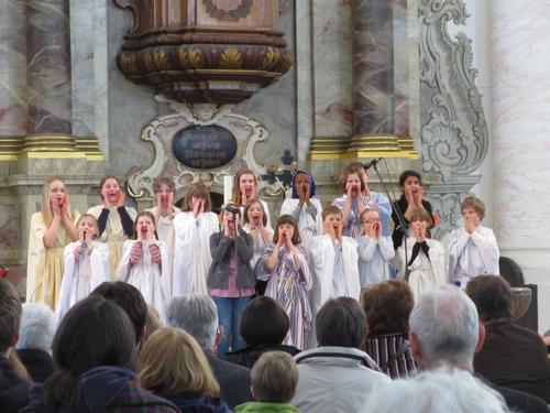 Gruppenbild bei der letzten Kindermusicalwoche. Foto: Privat