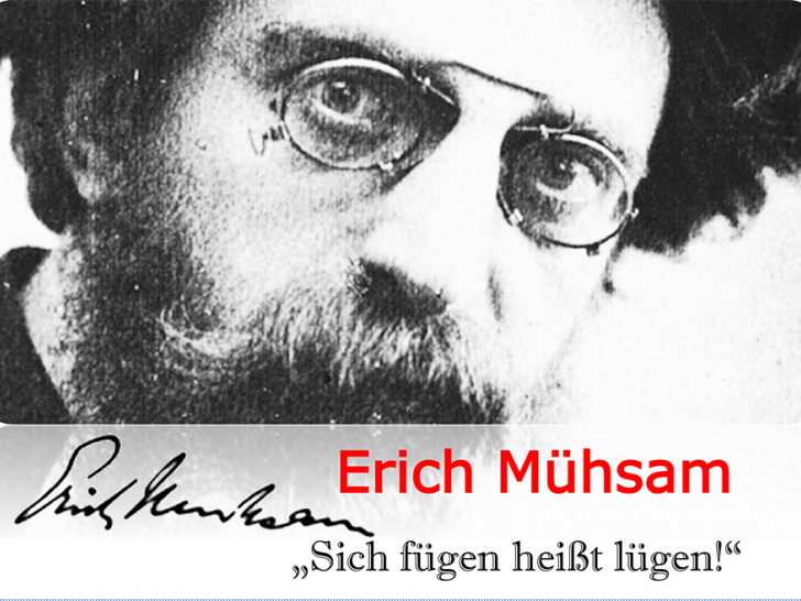 Erich Mühsam. Postkarte: Stadt  Braunschweig