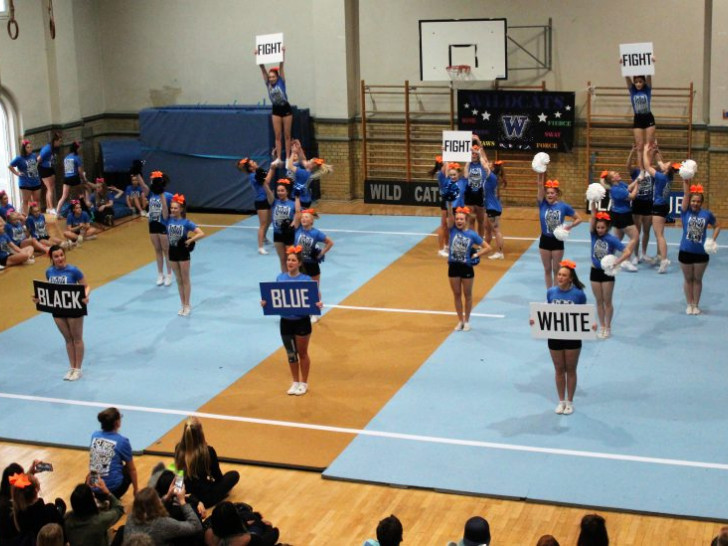 Die Wildcats begeistern ihre Fans bei der Generalprobe für die Regionalmeisterschaft Nordwest im Cheerleading. Foto: MTV Braunschweig