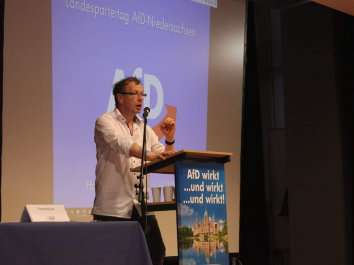 Stefan Marzischewski-Drewes spricht auf dem Landesparteitag in Hannover. Foto: Stefan Marzischewski-Drewes