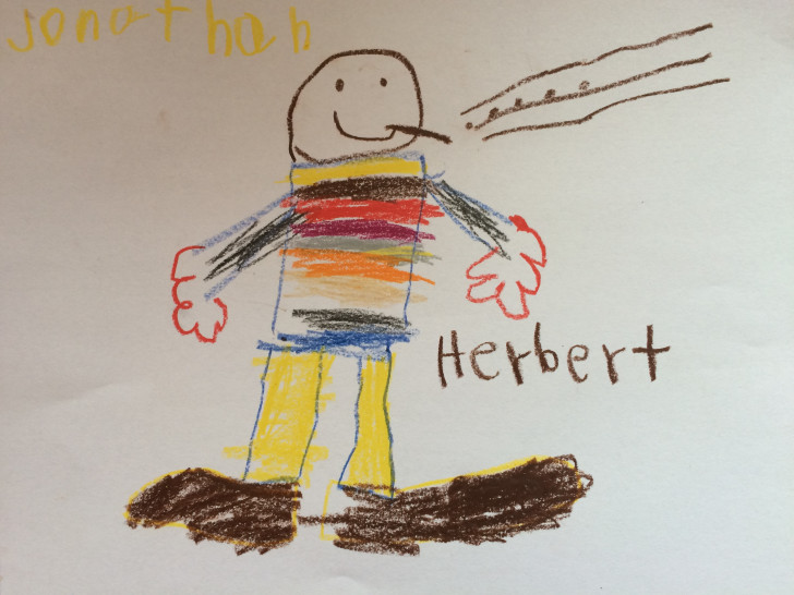 Zur Bebilderung dieses Artikels haben wir mangels Foto den 6-jährigen Jonathan gebeten uns ein Bild von Herbert Grönemeyer zu malen. Foto: Jonathan
