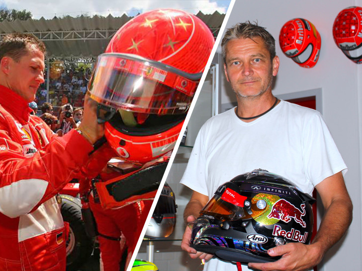 Michael Schumacher gewann sieben Weltmeister-Titel in der Formel 1. Auf seinen Helmen trug er dabei jahrelang ein Design 
aus Salzgitter. Foto: imago/Crash Media Group; Nick Wenkel