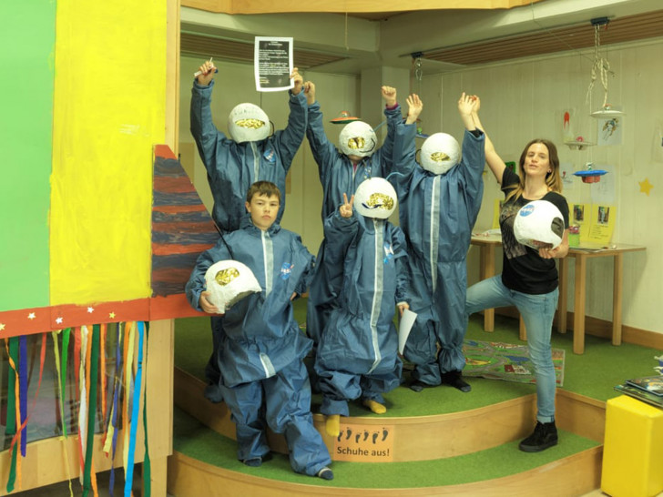 Alle Kinder haben die Mondprüfung bestanden. Foto: Stadt Wolfenbüttel