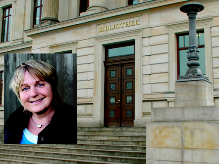 Die Autorin Maja Nielsen liest aus ihrem Buch „Martin Luther – Glaube versetzt Berge“. Foto: Stadt Braunschweig/André Ehlers