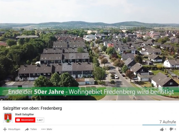 Salzgitter von oben - heute: Fredenberg. Screenshot: Stadt Salzgitter