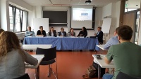 Von links: Nicholas Squires, Sandrea Maynard (beide Coventry University), Claudia Kurkin (BELS), Flavio Inocencio (Coventry University), Anna-Theresia Krein (BELS), Alicia Elias-Roberts (University of the West Indies), Fabian Stancke (BELS). Foto: Winfried Huck