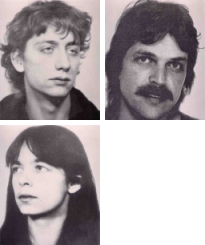 Ernst-Volker Wilhelm Staub, Daniela Klette, Burkhard Garweg. Fahnungsfoto: BKA