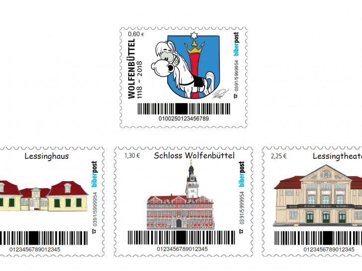 Zum Stadt-Jubiläum gibt es eine Sonder-Briefmarke. Foto: Stadt Wolfenbüttel
