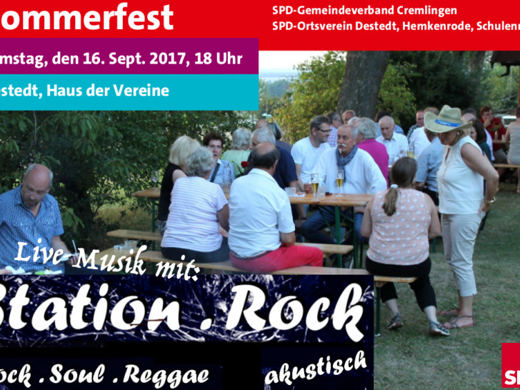 Das Sommerfest der SPD findet in diesem Jahr am Samstag, den 16. September um 18 Uhr in Destedt am Haus der Vereine in Destedt statt. Foto: Privat
