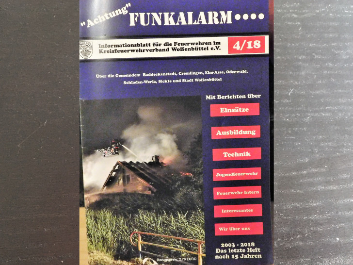 Die letzte Printausgabe des "Funkalarms". Foto: Kreisfeuerwehrverband