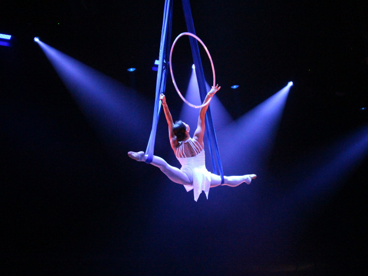Yuliya Raskina begeisterte mit ihrer Performance in luftigen Höhen das Publikum. Fotos: Max Förster