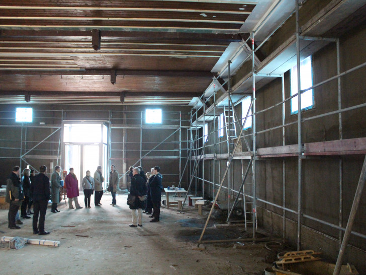 Die Umgestaltung der Jahnturnhalle zum Bürgermuseum ist in vollem Gange. Fotos: Jan Borner