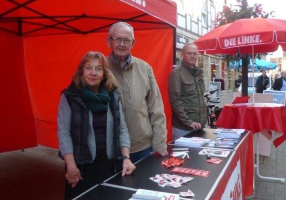 Claudia Rothberger und Hartmut Schulz. Foto: Linke