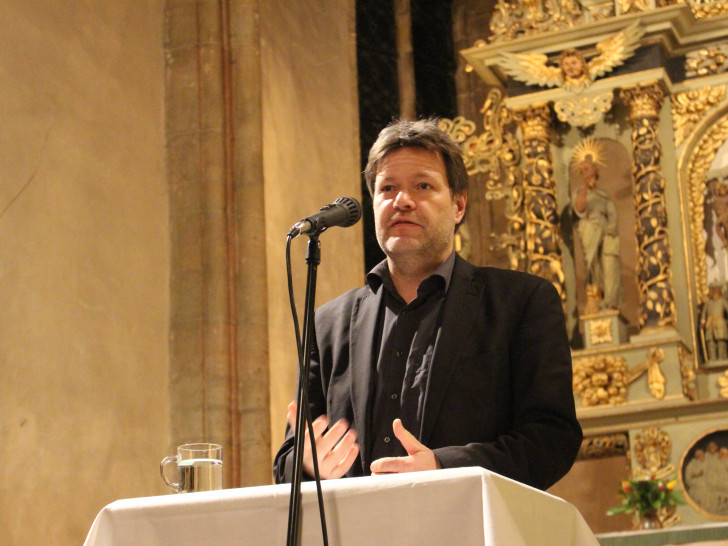 Robert Habeck hielt einen gesellschaftspolitschen Vortrag im Rahmen der Frankenberger Winterabende. Foto: Frederick Becker