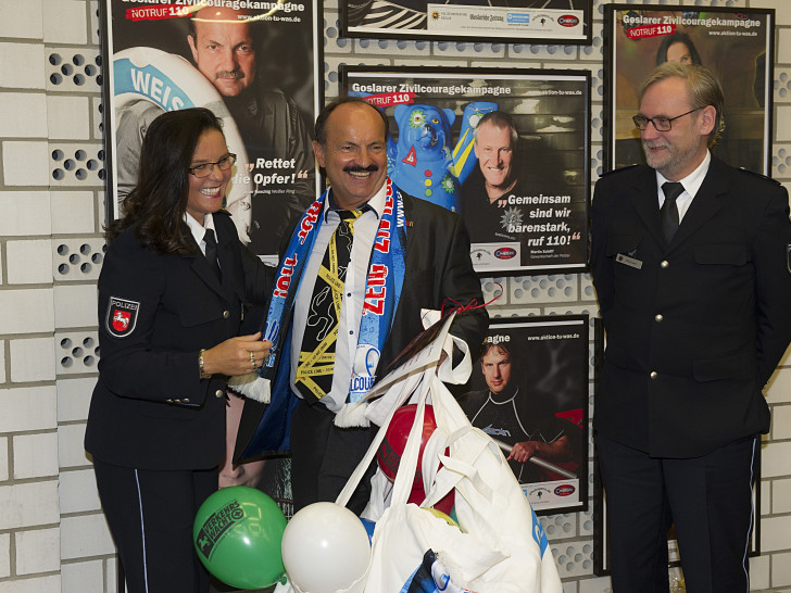 Polizeidirektorin Petra Krischker, Kriminalhauptkommissar Günter Koschig, Polizeioberrat Hans-Werner Röhrken. Foto: Polizei Goslar