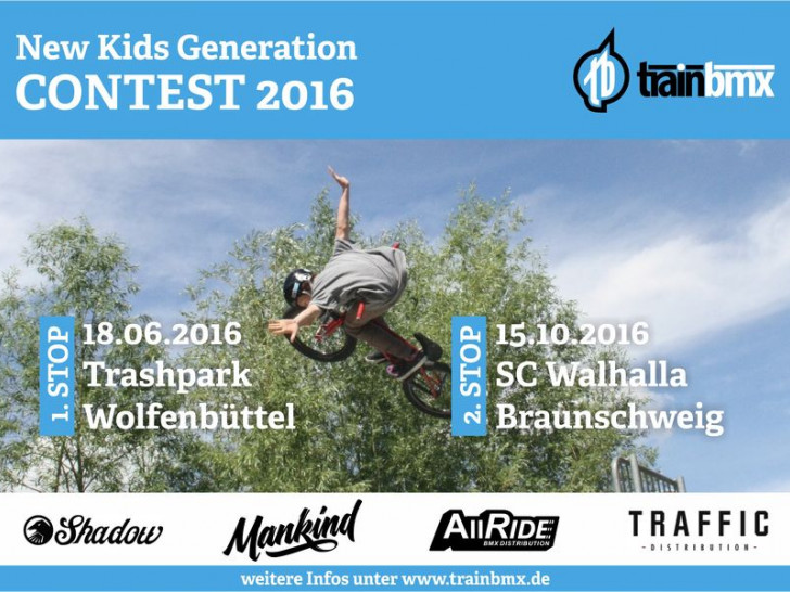 Am Samstag, den 18. Juni 2016, steigt das zweite Mal der BMX Contest „New Kids Generation“ auf dem Wolfenbütteler Skateplatz. Foto: Stadt Wolfenbüttel