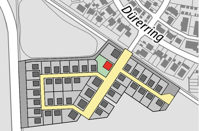 Im ersten Bauabschnitt "Fredenberg West" ist nur noch ein Baugrundstück frei. Bauplan: Stadt Salzgitter