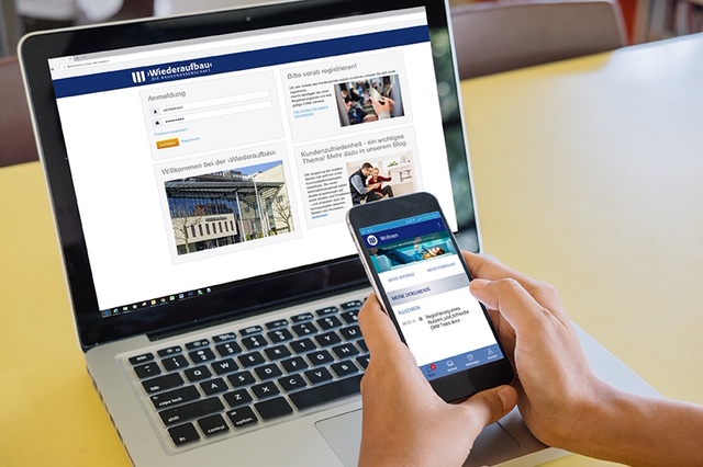 Die "Wiederaufbau" bietet ihren Kunden ein neues Kundenportal und einen neue App an. Foto: Baugenossenschaft "Wiederaufbau"