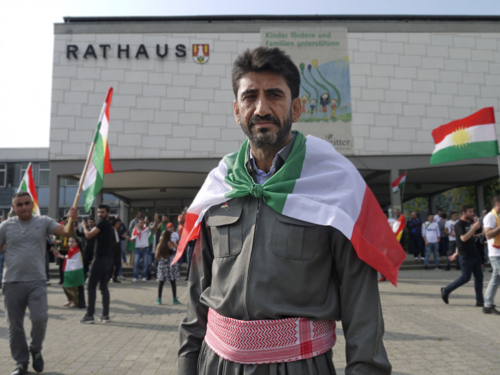 Ali Hassan unterstützt mit seiner Gemeinde das Referendum im Nordirak. Video/Fotos: Alexander Panknin