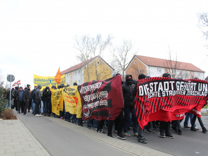 Demo gegen Rechts in Braunschweig. Foto: Jan Borner