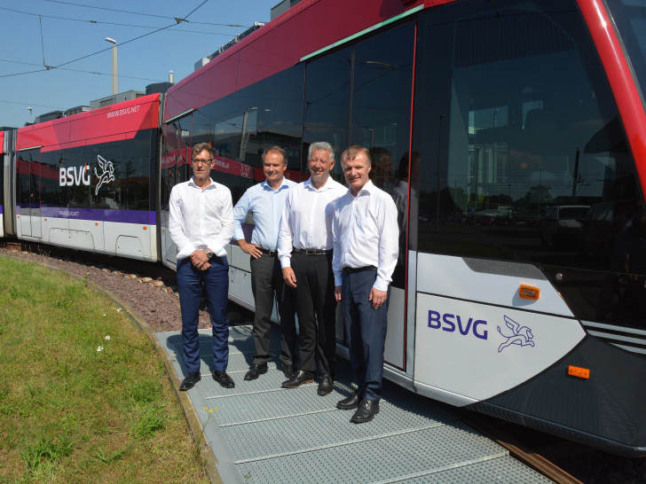 Der Tramino Braunschweig mit neuem Claim und Logo. Foto: BSVG