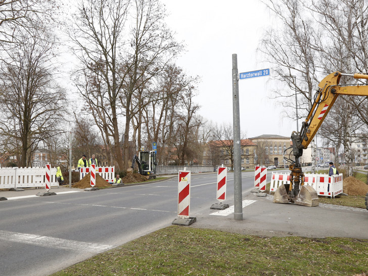 An der Langen Straße wird eine neue Ampelanlage gebaut. Foto: Thorsten Raedlein/Stadt Wolfenbüttel