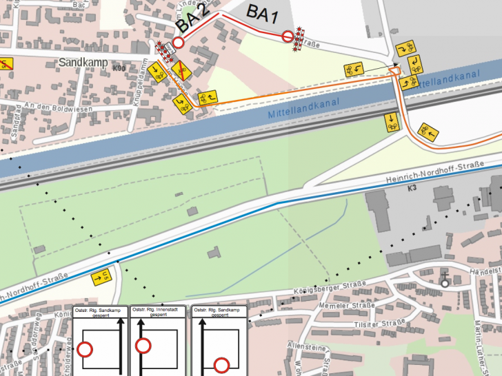 Der Plan zum Radwegneubau Stellfelder Straße. Quelle: Stadt Wolfsburg
