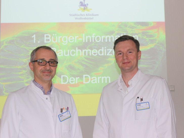 Prof. Dr. Kinan Rifai und Dr. Mark Jäger informieren am 4. April zum Thema Darmkrebs. Foto: Anke Donner