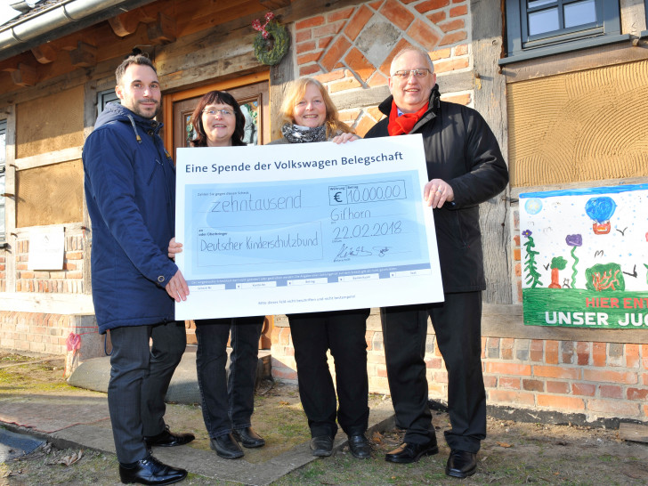 Belegschaftsspende an Kinderschutzbund Gifhorn: Jugendhaus wird im Herbst 2018 fertiggestellt. Foto: VW