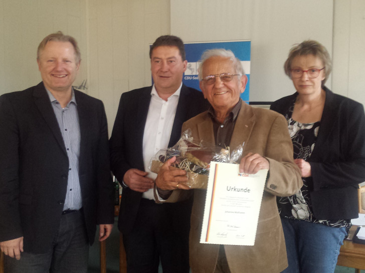 Johannes Wolframm wurde für 50 Jahre CDA-Mitgliedschaft geehrt. Foto: Kathrin Wendt
