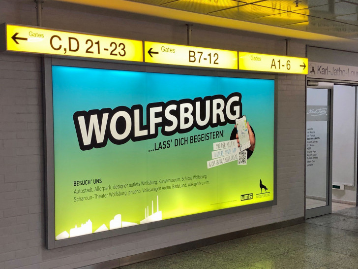 Wolfsburg findet ab sofort breite Repräsentation am Flughafen. Foto: WMG