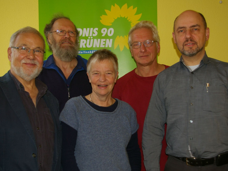 Die neue Kreistagsfraktion von Bündnis 90/Die Grünen (von links): Hilmar Nagel, Ehrhard Dette, Christiane Wagner, Holger Barkhau, Reinhard Gerndt Foto: Grüne