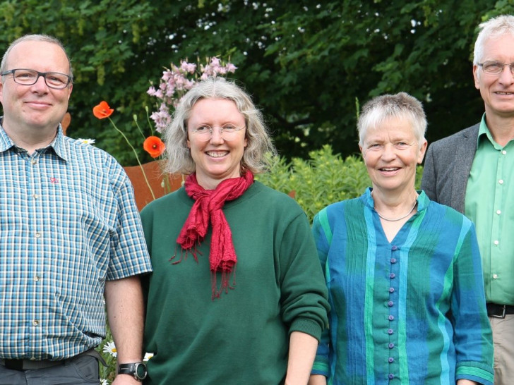 Die Spitzenkandidatinnen und -kandidaten der Sickter Grünen (von links): Carsten Marowsky-Brée, Irmela Wrede, Christiane Wagner-Judith, Holger Barkhau. Foto: Privat