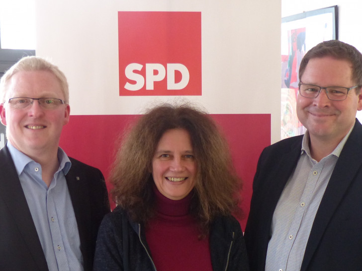 (von links) Falk Hensel, Susanne Fahlbusch und Marcus Bosse. Foto: SPD