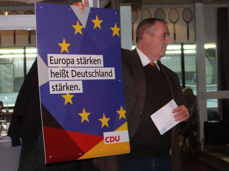Die CDU Braunschweig wirbt für den Europawahlkampf. Foto: Alexander Dontscheff
