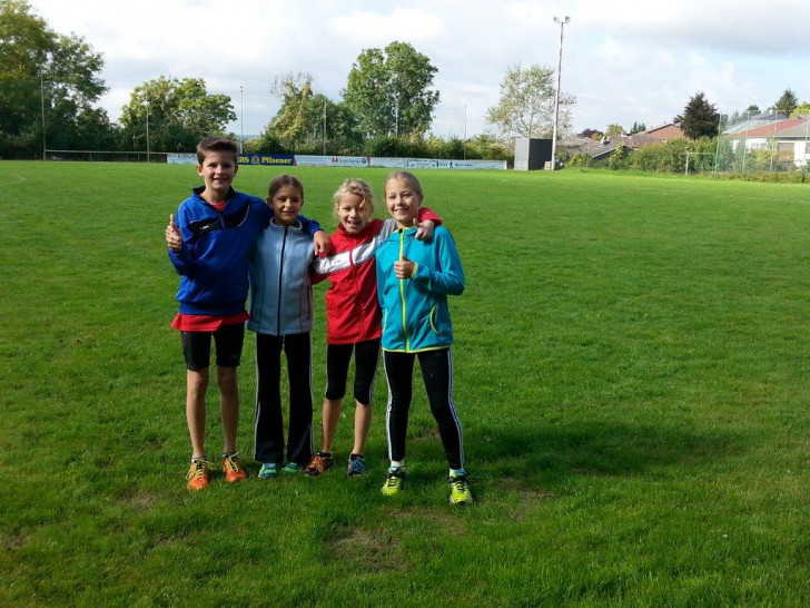 Mit dabei vier junge Athletinnen und Athleten des MTV Wolfenbüttels. Niklas Götte (M11), Nele Marken (W10), Johanna Jünger (W10) und Thede Jakob (W9). Foto: privat