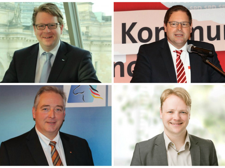 Carsten Müller (Bundestagsabgeordneter der CDU), Marcus Bosse (Landtagsabgeordneter der SPD), Frank Oesterhelweg (Landtagsabgeordneter der CDU) und Gerald Heere (Landtagsabgeordneter der Grünen) äußern sich zur Entscheidung des Bundeskabinetts. Fotos: Archiv