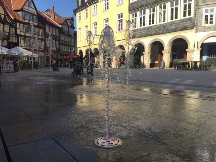 Das Wasserspiel an den Krambuden. Foto: Archiv/Anke Donner