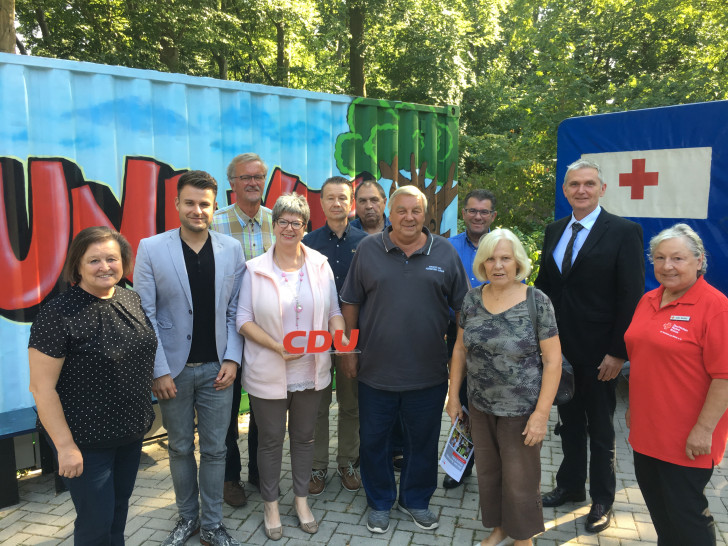 Als letzten Termin der diesjährigen Sommertour besuchte die CDU Wolfsburg das Deutsche Rote Kreuz Ortsverband Mitte. Foto:  CDU Kreisverband Wolfsburg