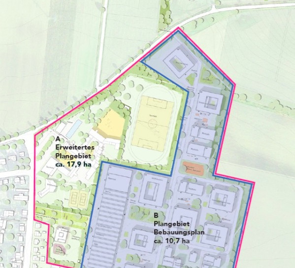 Bebauungsplan des Gewerbecampus mit einer zirka 10 Hektar großen Fläche. Foto: Landkreis Wolfenbüttel 