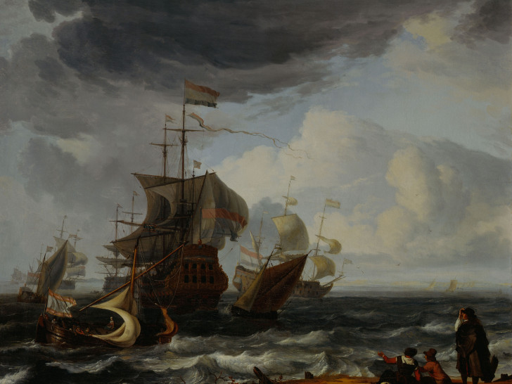 Ludolf Backhuysen, Holländische Kriegsschiffe, 1683, Leinwand – Foto: C. Cordes, Herzog Anton Ulrich-Museum