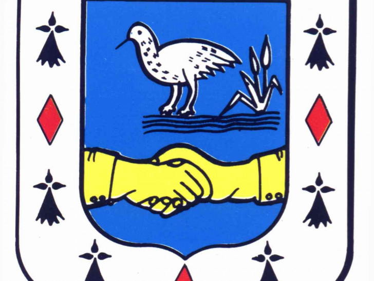 Das Wappen der Wolfenbüttler Partnerstadt Briouze. Grafik: Privat