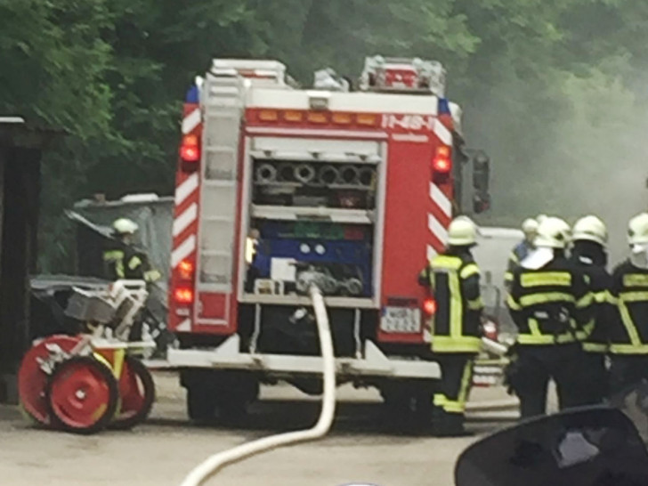 Die Feuerwehr konnte den Brand im Tonstudio schnell löschen. Foto: Feuerwehr Fallersleben