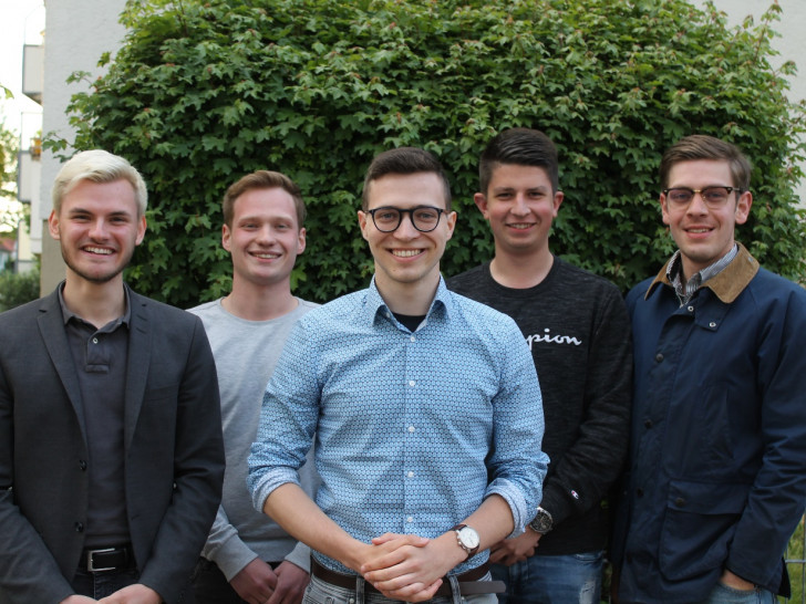 Vincent Schwarz, Rasmus Hilgner, Max Weitemeier, Adam Vuckic, Philipp Literski (v. li.). Foto: Junge Liberale