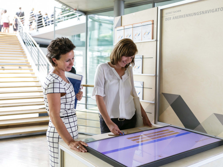 Die Ausstellung „UNTERNEHMEN BERUFSANERKENNUNG“ hat das Thema berufliche Anerkennung im Fokus. Foto: Agentur für Arbeit Helmstedt