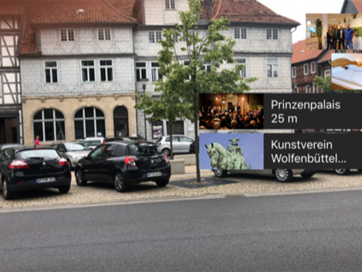 Die neue Augmented Reality Funktion in der Wolfenbüttel App zeigt Informationen zu Sehenswürdigkeiten in Echtzeit.

Foto: Stadt Wolfenbüttel