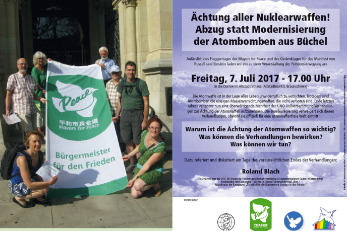 Am 7. Juli findet eine Veranstaltung des Friedenszentrums Braunschweig statt. Foto: Friedenszentrum 